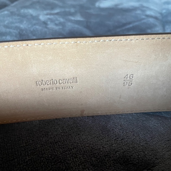 Roberto Cavalli metallic mauve /pale lilac wide belt - Picture 3 of 9